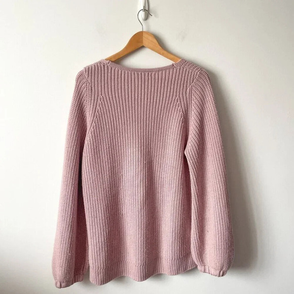 Aritzia Babaton Valadon Balloon Sleeve 100% Wool Knit Sweater Mauve Size  Small - Picture 4 of 7